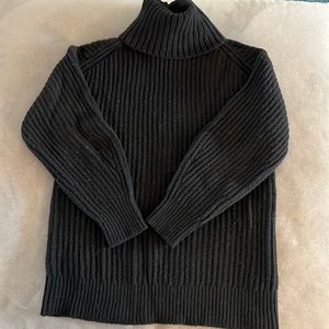 Everlane black wool turtleneck sweater